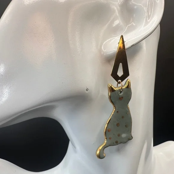 Handmade Luxury Ceramic Earrings – Unique, Lightweight, and Artistic Jewelry - Picture 4 of 10